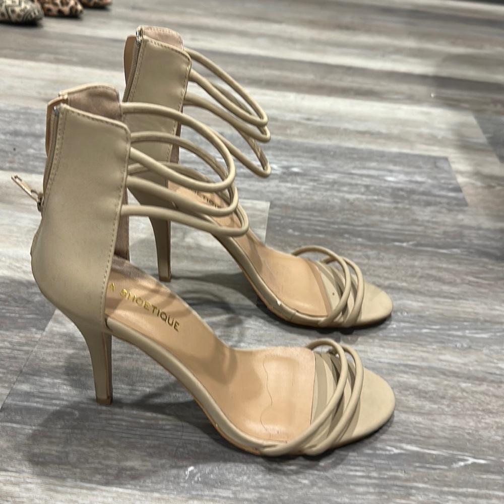 Nude colored heels